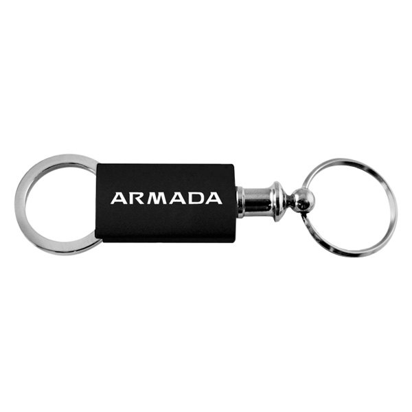 Autogold® - Armada Logo Black Anodized Aluminum Valet Key Chain