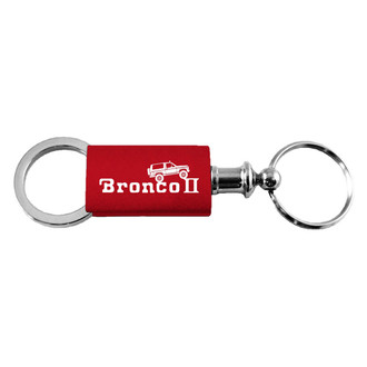 Autogold® - Bronco II Climbing Logo Red Anodized Aluminum Valet Key Chain