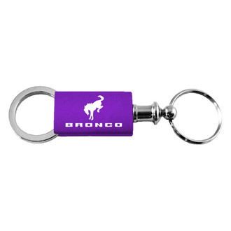 Autogold® - Bronco 2020 Logo Purple Anodized Aluminum Valet Key Chain