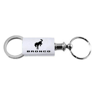 Autogold® - Bronco 2020 Logo Silver Anodized Aluminum Valet Key Chain