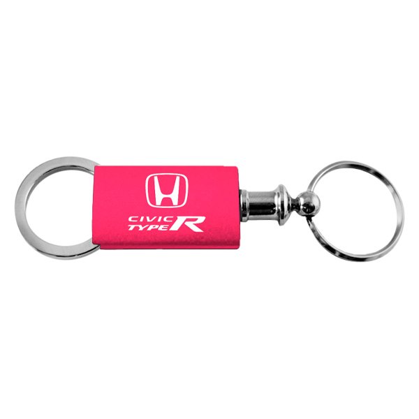 Autogold® - Civic Type R Logo Pink Anodized Aluminum Valet Key Chain