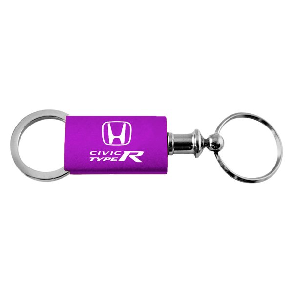 Autogold® - Civic Type R Logo Purple Anodized Aluminum Valet Key Chain