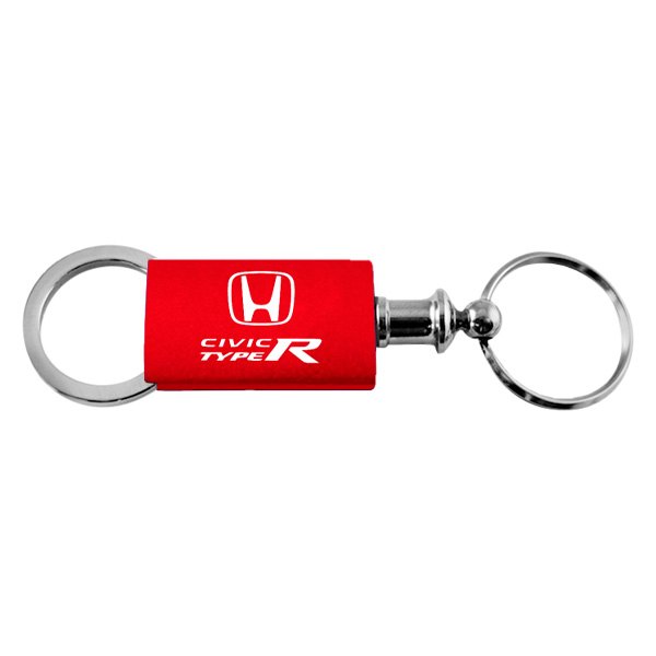 Autogold® - Civic Type R Logo Red Anodized Aluminum Valet Key Chain