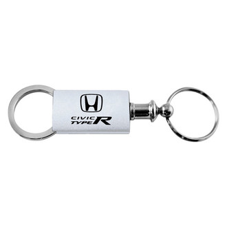 Autogold® - Civic Type R Logo Silver Anodized Aluminum Valet Key Chain