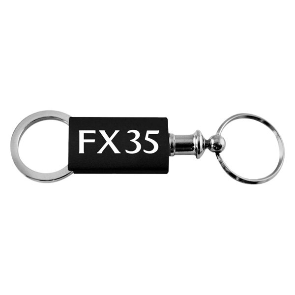 Autogold® - FX35 Logo Black Anodized Aluminum Valet Key Chain