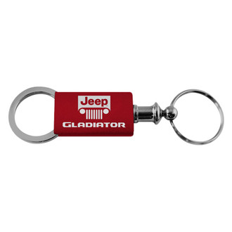 Autogold® - Gladiator Logo Red Anodized Aluminum Valet Key Chain