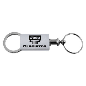 Autogold® - Gladiator Logo Silver Anodized Aluminum Valet Key Chain