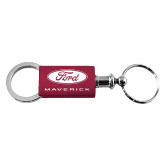 Autogold® - Maverick 2022 Logo Burgundy Anodized Aluminum Valet Key Chain