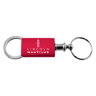 Autogold® - Nautilus Logo Burgundy Anodized Aluminum Valet Key Chain