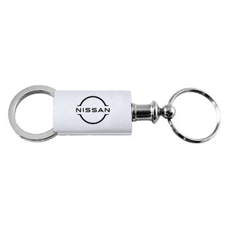 Autogold® - Leaf Logo Silver Anodized Aluminum Valet Key Chain