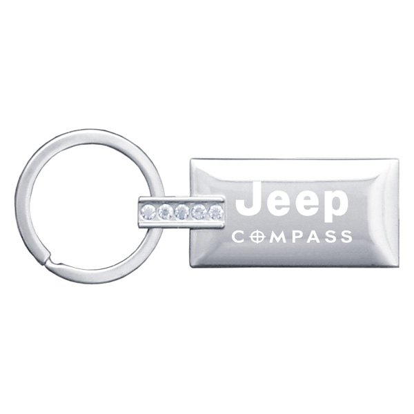 Autogold® - Compass Logo Jeweled Rectangular Key Chain