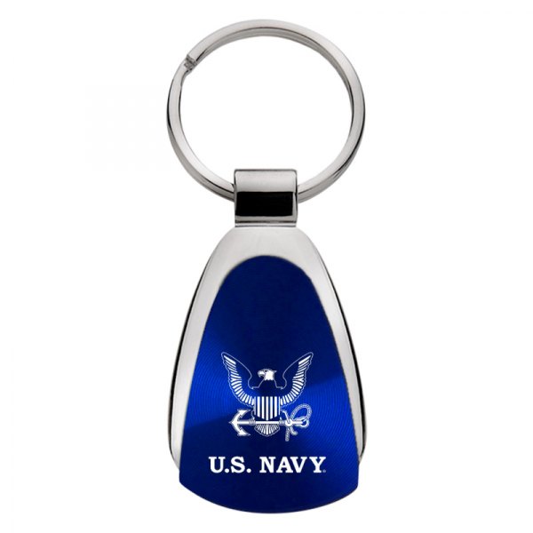 Autogold® - U.S. Navy Eagle Logo Teardrop Key Chain