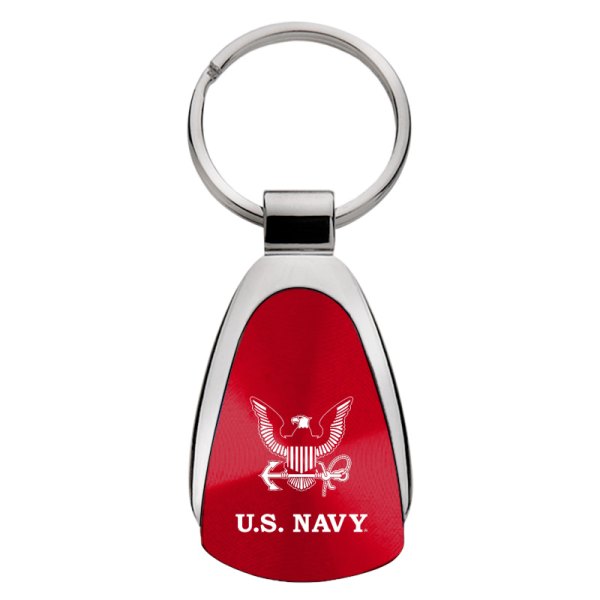 Autogold® - U.S. Navy Eagle Logo Teardrop Key Chain