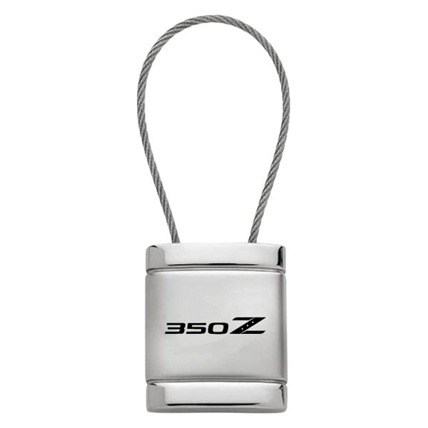 Autogold® - 350Z Logo Satin Chrome Cable Key Fob