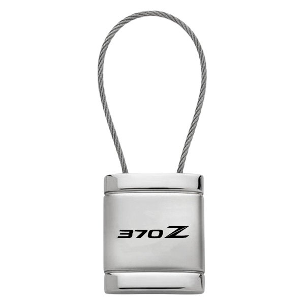 Autogold® - 370Z Logo Satin Chrome Cable Key Fob