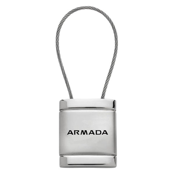 Autogold® - Armada Logo Satin Chrome Cable Key Fob