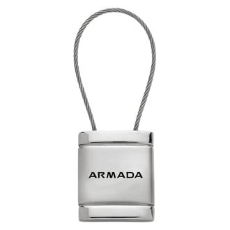 Autogold® - Armada Logo Satin Chrome Cable Key Fob
