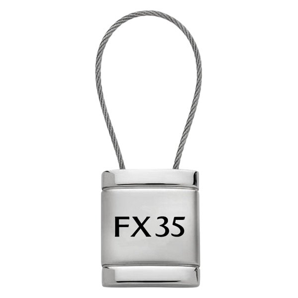 Autogold® - FX35 Logo Satin Chrome Cable Key Fob