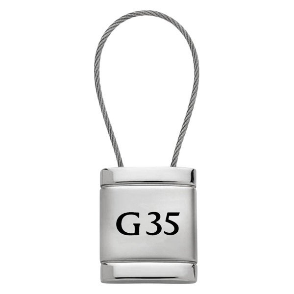 Autogold® - G35 Logo Satin Chrome Cable Key Fob