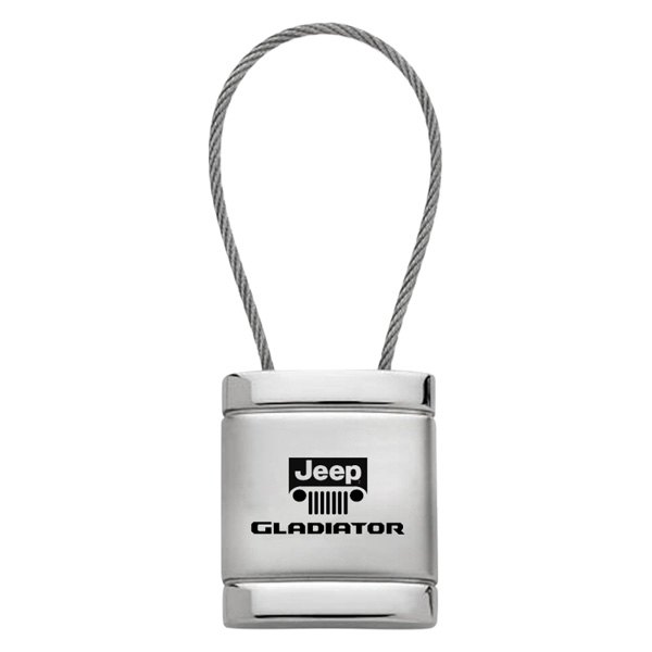 Autogold® - Gladiator Logo Satin Chrome Cable Key Fob