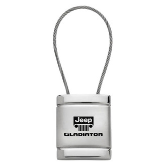 Autogold® - Gladiator Logo Satin Chrome Cable Key Fob