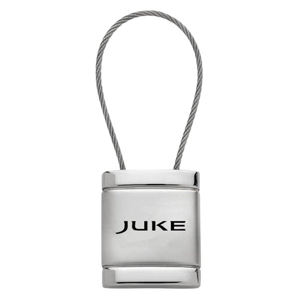 Autogold® - Juke Logo Satin Chrome Cable Key Fob