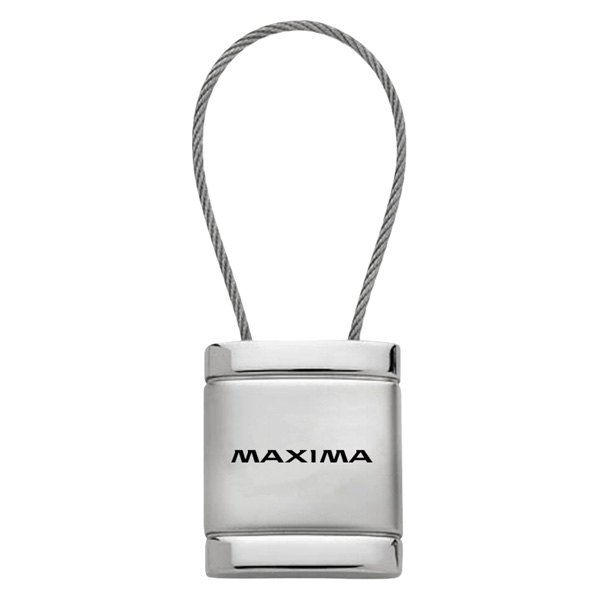 Autogold® - Maxima Logo Satin Chrome Cable Key Fob
