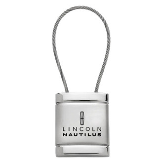 Autogold® - Nautilus Logo Satin Chrome Cable Key Fob