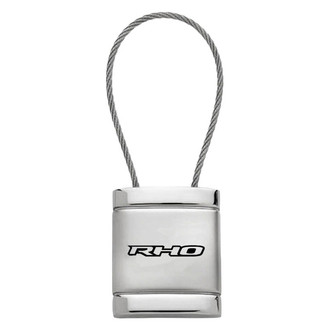 Autogold® - RHO Logo Satin Chrome Cable Key Fob