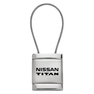 Autogold® - Titan Logo Satin Chrome Cable Key Fob