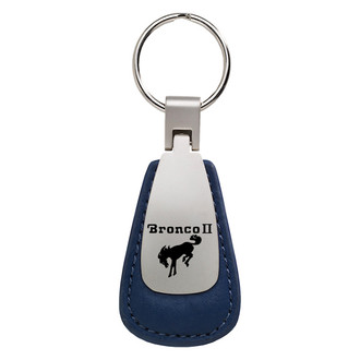 Autogold® - Bronco II Logo Leather Teardrop Key Fob