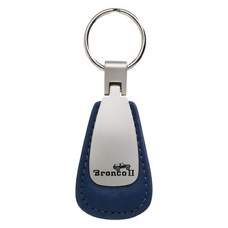 Autogold® - Bronco II Climbing Logo Leather Teardrop Key Fob