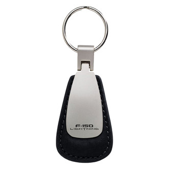 Autogold® - F-150 Lightning Logo Leather Teardrop Key Fob