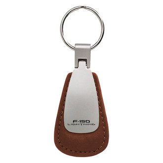 Autogold® - F-150 Lightning Logo Leather Teardrop Key Fob
