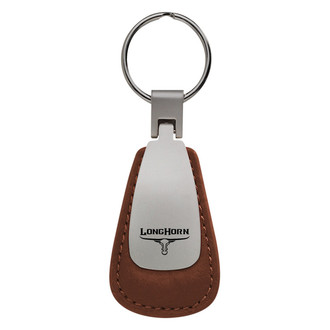 Autogold® - Longhorn Skull Logo Leather Teardrop Key Fob