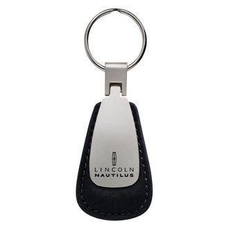 Autogold® - Nautilus Logo Leather Teardrop Key Fob