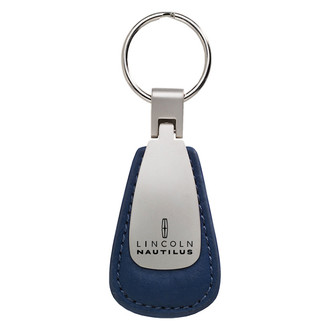Autogold® - Nautilus Logo Leather Teardrop Key Fob
