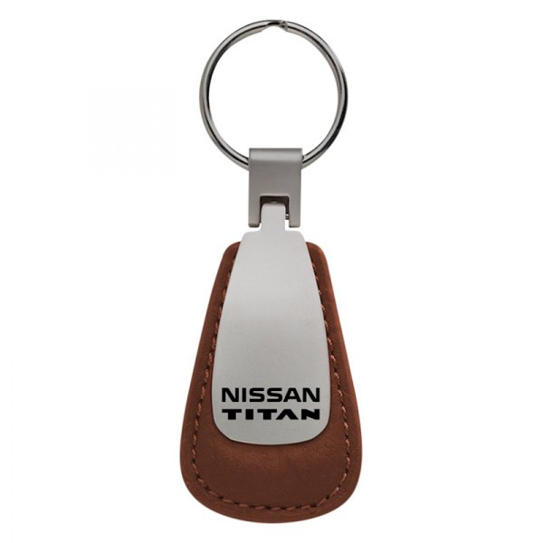 Autogold® - Titan Logo Leather Teardrop Key Fob