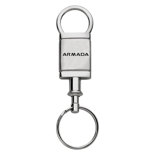 Autogold® - Armada Logo Satin Chrome Aluminum Valet Key Chain
