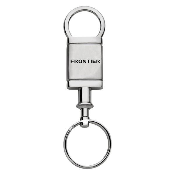 Autogold® - Frontier Logo Satin Chrome Aluminum Valet Key Chain