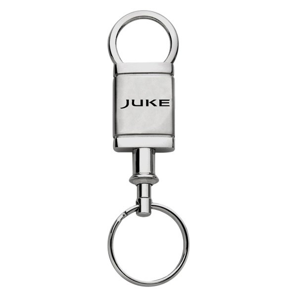 Autogold® - Juke Logo Satin Chrome Aluminum Valet Key Chain