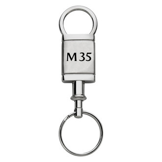 Autogold® - M35 Logo Satin Chrome Aluminum Valet Key Chain