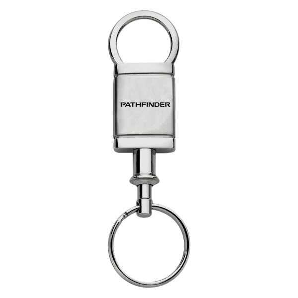 Autogold® - Pathfinder Logo Satin Chrome Aluminum Valet Key Chain