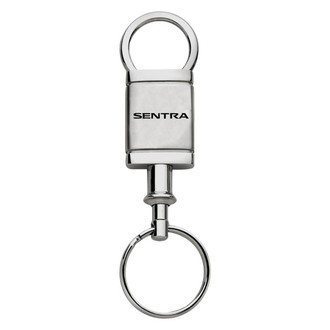 Autogold® - Sentra Logo Satin Chrome Aluminum Valet Key Chain
