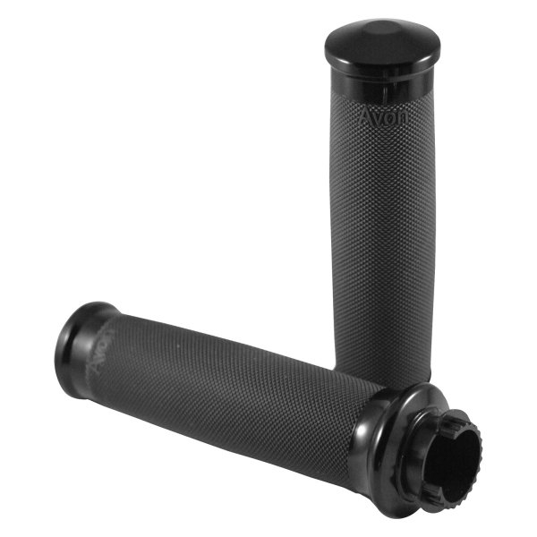 Avon Grips® - Standard Black Anodized Aluminum Metric Touring Custom Grips
