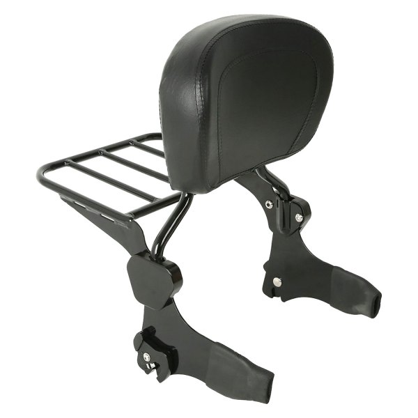 Bagger Brothers® - Black Detachable Combo Backrest with Luggage Rack