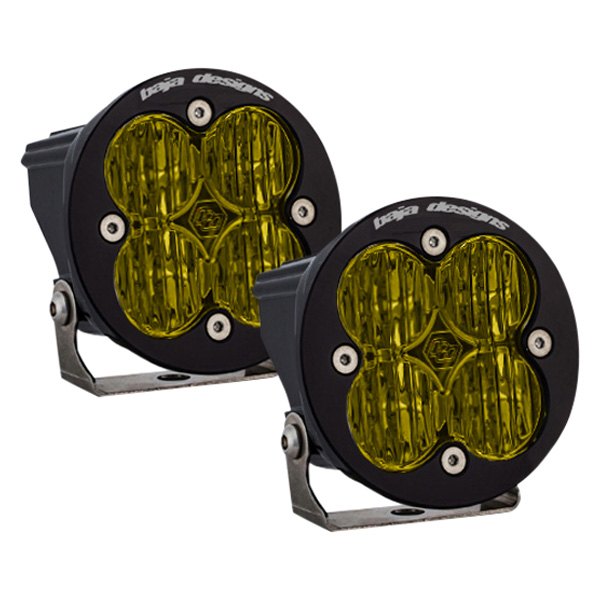 Baja Designs® - Squadron-R SAE Series 3.1" 2x22W Square Wide Cornering Beam Amber LED Lights