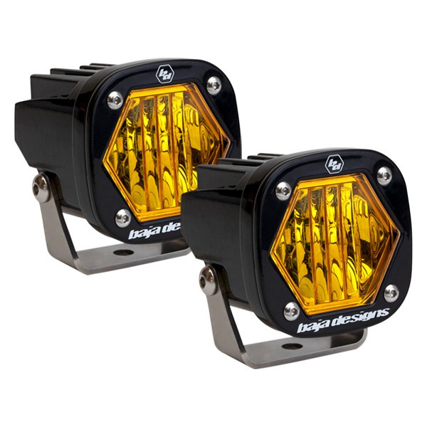 Baja Designs® - S1 Series 2.1" 2x20W Square Wide Cornering Beam Amber LED Lights