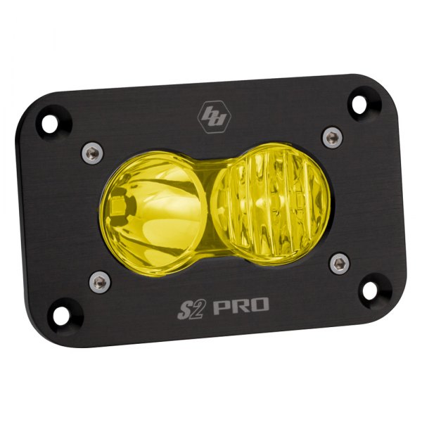 Baja Designs® - S2 Pro™ Flush Mount 3"x2" 20W Driving/Combo Beam Amber LED Light