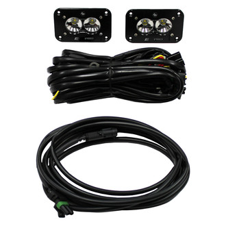 Baja Designs® - S2 Pro™ S2 Pro™ Backup Flush Mount 3"x2" 2x20W Rectangular Work/Scene Beam LED Lights LED Lights